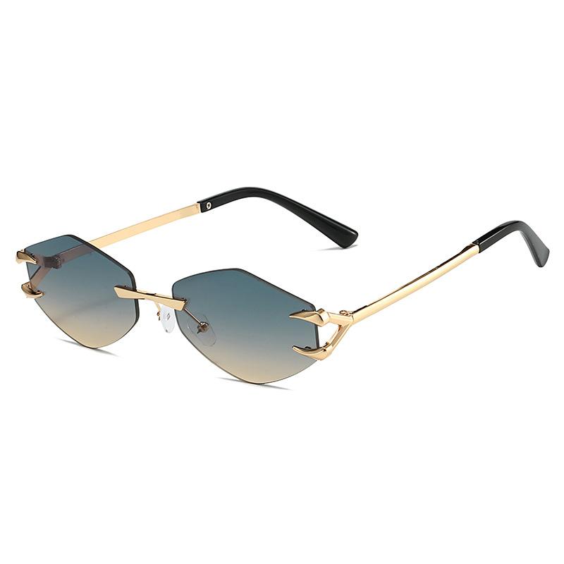 New claw hook sunglasses fashion polygonal frameless sunglasses high sense personality funny trend sunglasses