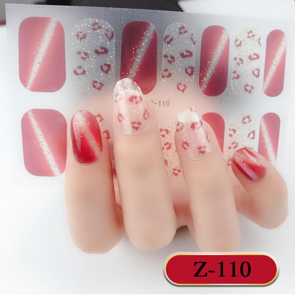 Z dreidimensionaler wasserfester No-Bake-Gel-Nagellack-Film Vollsticker einfacher europäischer und amerikanischer Stil fortgeschrittene Nagelfilm-Papier-Nagelsticker