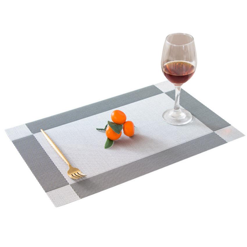 PVC Placemat Waterproof Easy Clean Table Mat Disc Pads Bowl Pad Coasters Table Cloth Slip-resistant for Dining Table Decoration