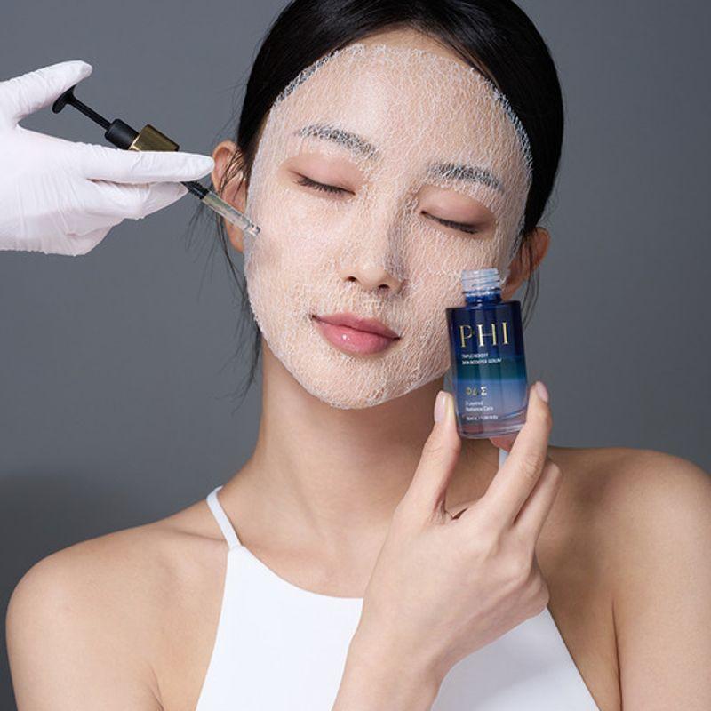 PHI BEAUTY [Skin Booster SET] Triple Reboot Skin Booster Serum 30ml + Tension Up Real Fit Mask Pack 1 box (4ea)