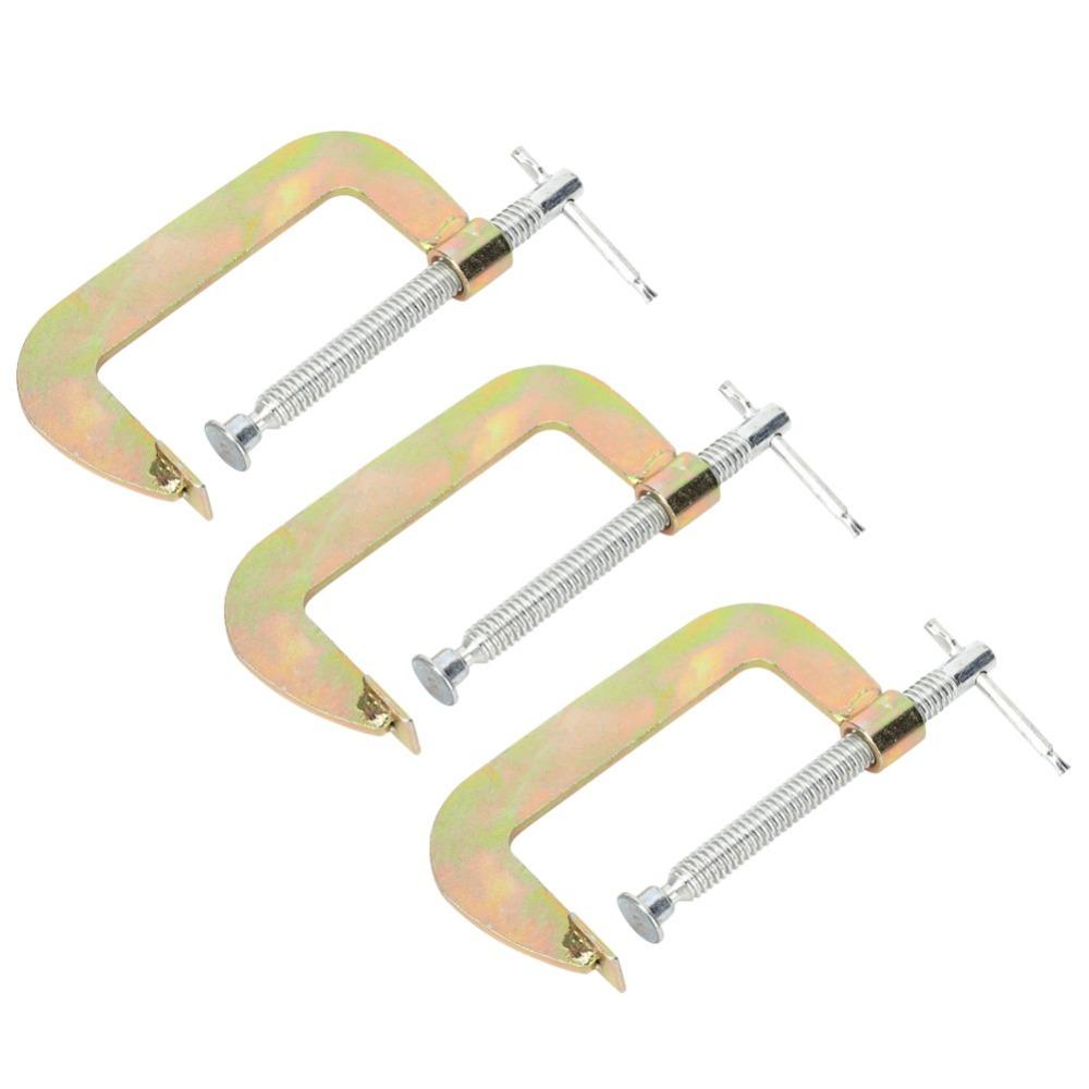3pcs 3inch Size G Clamp Fixture Carbon steel Carpenter Tool Holder  Welding Fixture