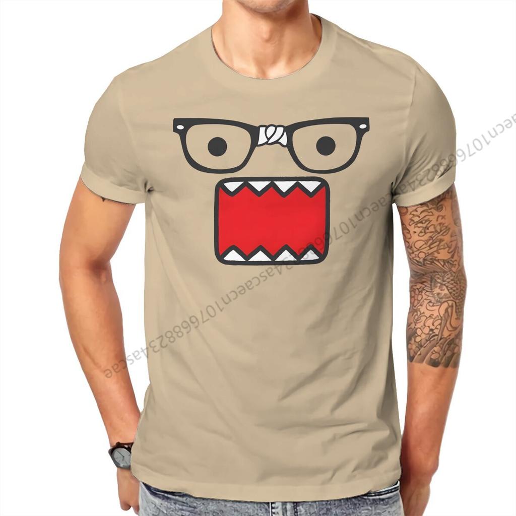 Domo Glasses Face Tshirt Graphic Unisex Tops Vintage Summer Cotton Streetwear T Shirt