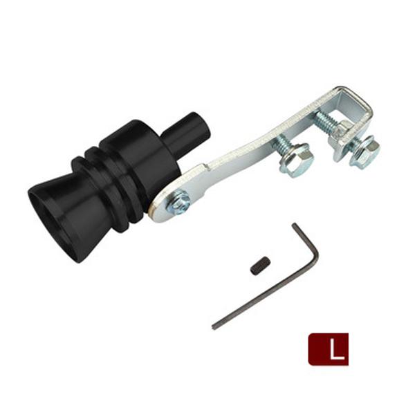 CHIZIYO Black S/M/L/XL Size Universal Car BOV Muffler Exhaust Pipe Turbo Sound Whistle Simulator Sound