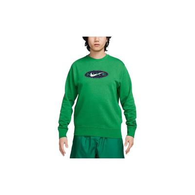 Nike Sudadera Pulóver de Cuello Redondo con Logo Bordado para Hombre Tops Verde FZ4729-399