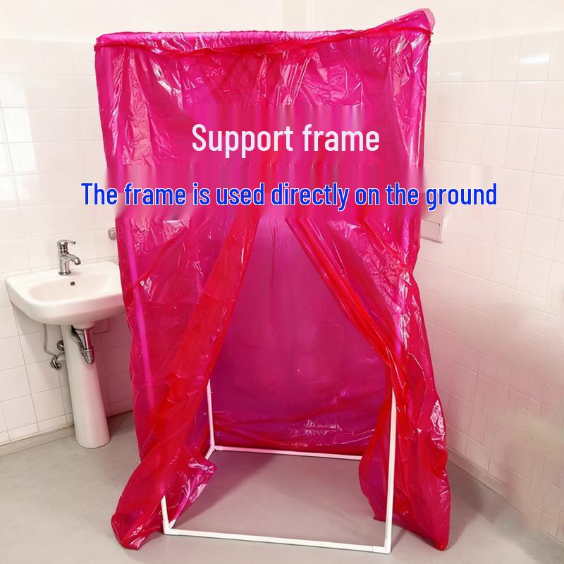 PVC Frame Rectangular Bath Tent Stand and Pole Cover