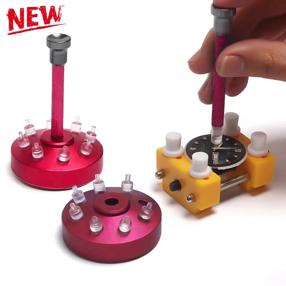 0,8 mm - 2,0 mm Zeiger-Einpresswerkzeug mit 8 Zubehörteilen aus legiertem Stahl, Zeigernadelhalter, Uhrenreparaturwerkzeug