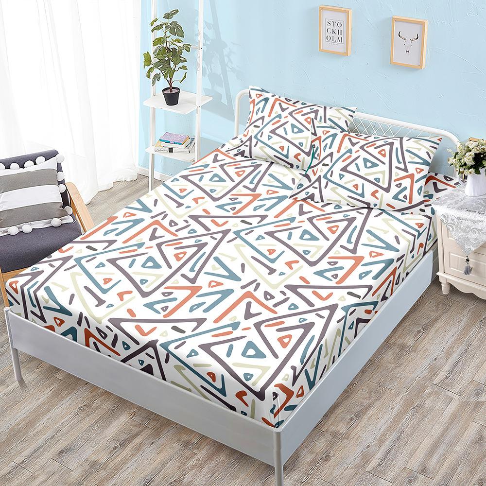 Three-Piece Mattress, Bedspread, Geometric Mathematics Learning, Mattress Protective Cover