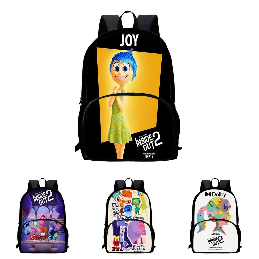 Inside Out 2 Student Backpack Large Capacity Oxford Cloth School Bag Unisex