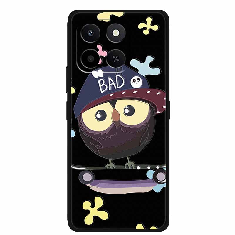 3D Case For Honor X7d 5G Case X 7 d Coque 6.77" Emboss Flowers Black Silicone Soft Back Cover For Honor X7d 4G Cases Shell Funda