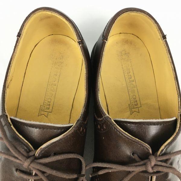 Disney Collab Donaldson Handmade Leather Saddle Shoes Mickey Print Size 24.0 Brown(USED)