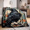 1PC Raven Ornament Blanket, Throw For Sofa, Bed, Travel, Printing Blanket With Soft And Warm Fabric Yy250918141