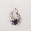 Natural Amethyst Gemstone Silver Unique Pendant 1.8" 925 Sterling Silver Jewelry For Anniversary Gift CP-42-17