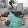 3D Riss Teppich Visuelles Dreidimensionales Loch Runder Teppich Endloser Abgrund Loch Pool Teppich Indoor Spaß Weiche Fußmatte Teppich