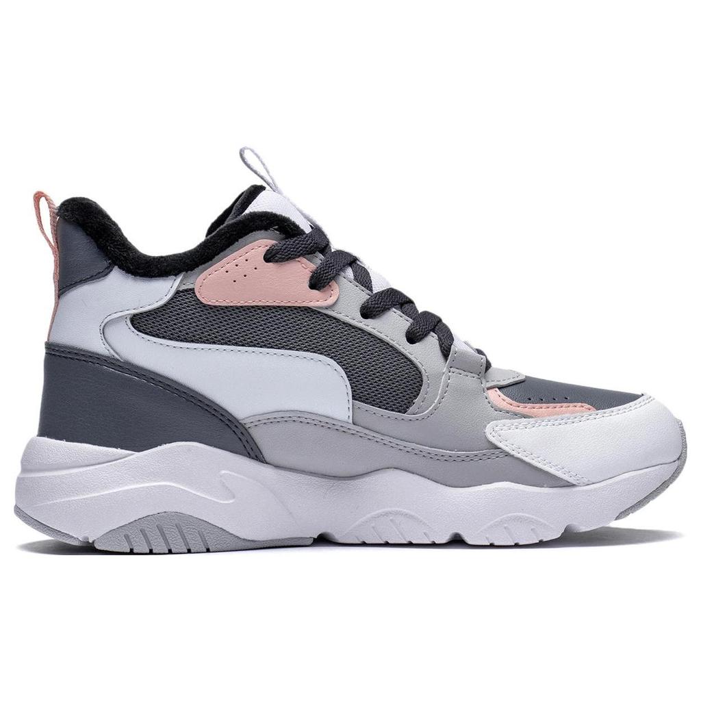 Li Ning Casual Shoes Women's Mid top Gray Blue AGLS210-3