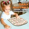 Routine-Tabelle für Kinder Morgen Schlafenszeit Tägliche Routine-Tabelle für Kinder Holz-Planerbretter Lernspielzeug Morgen Schule