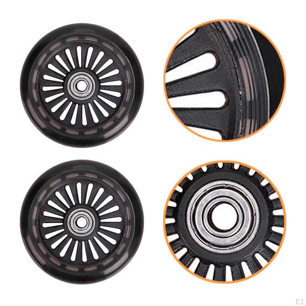 2x Front Wheels Replace Parts Premium Enhancing Stability High Strength Kids Pushchair