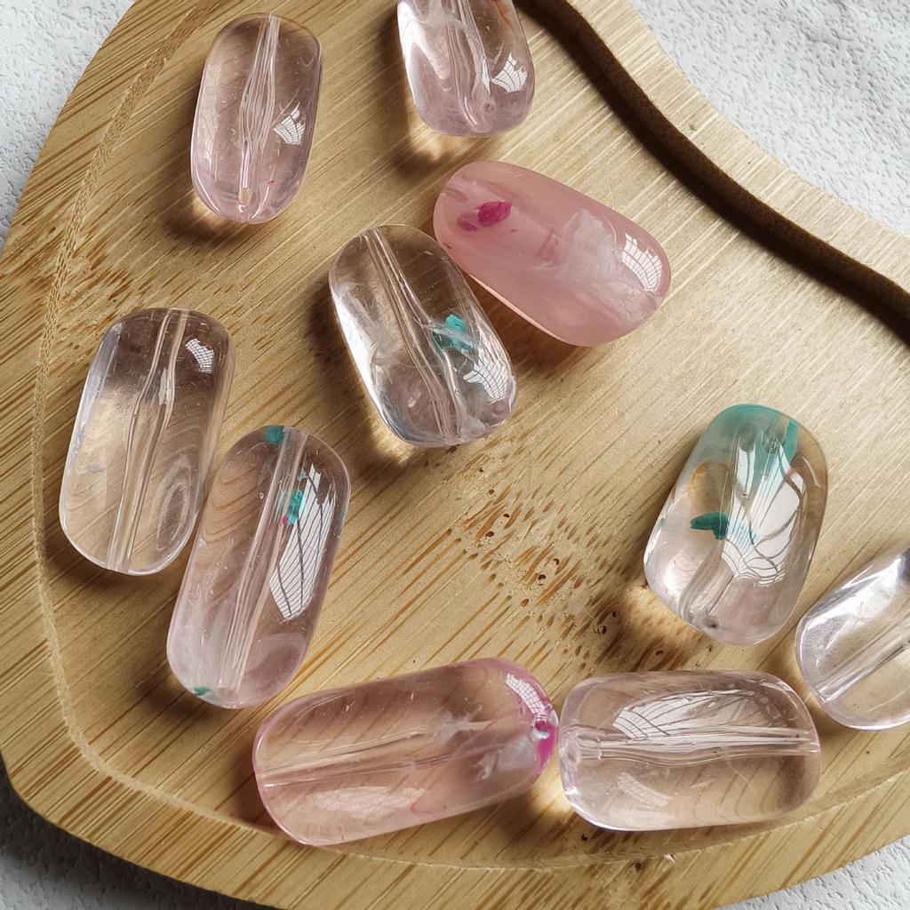Irregular Long Acrylic Transparent Colored Stone Beads for DIY Jewelry Making