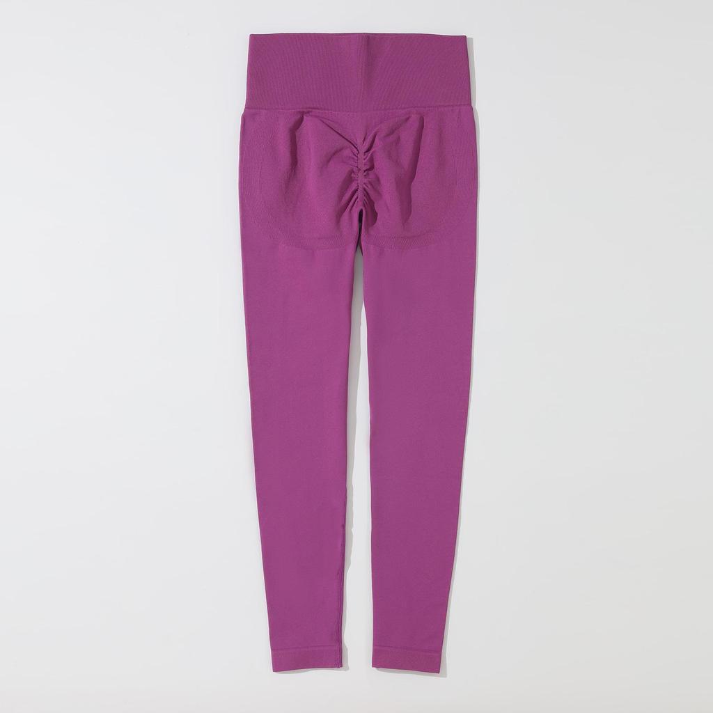 Seamless European and American Yoga Set: Women's Sports Bra & High-Waisted Pants with Long Sleeves