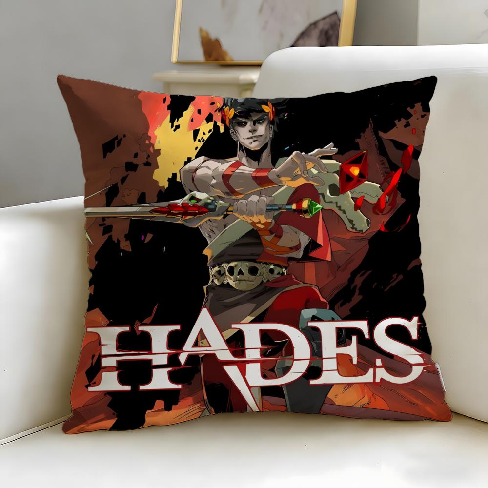 Popular Game Hades Cushion Cover Soft EasyWash Pillow Case Versatile for Couch Bed Travel and Office