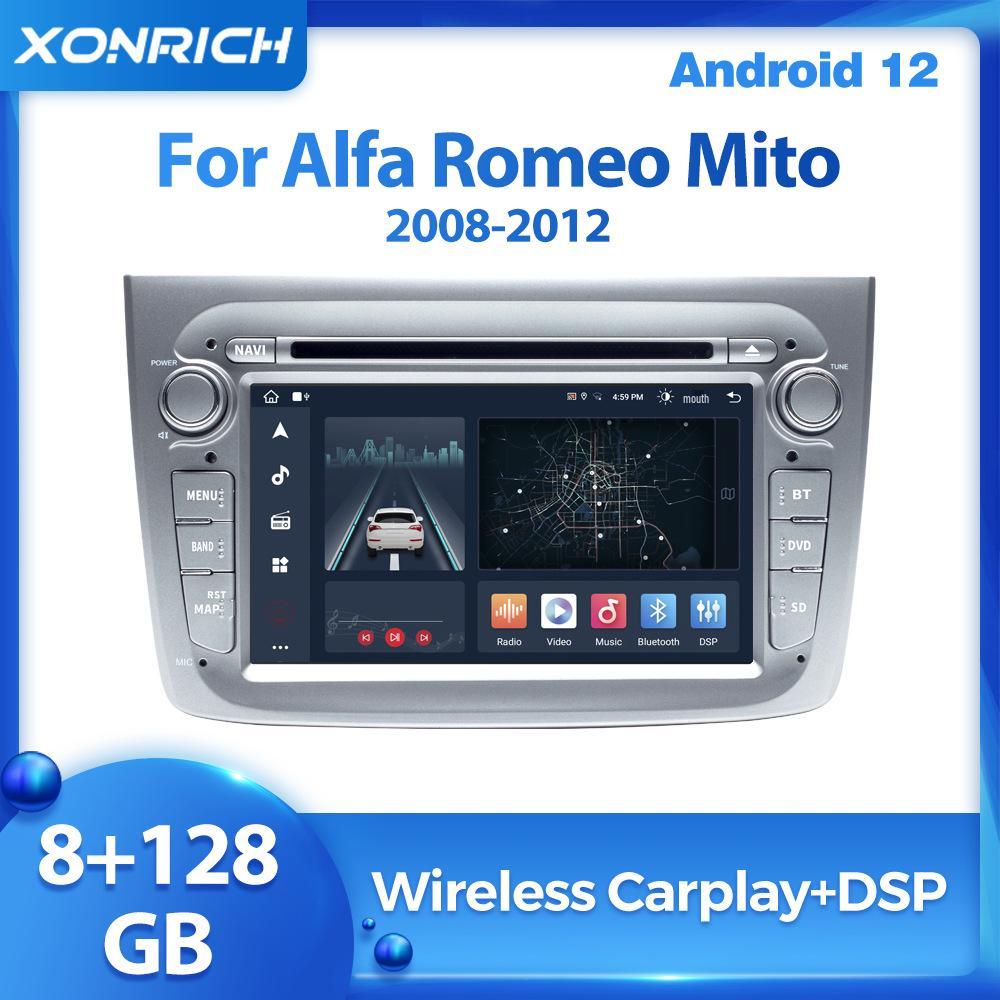 

7 Android 12 GPS Навигация DVD для Alfa Mito 4-core 2+32G with built-in CarPlay
