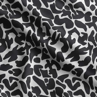 Abstrakter Druck, Baumwollbatist, Quiltstoff, verkaufter Massenware 42 Zoll breit, mittelschwerer Baumwollstoff, Nähzubehör, Schwarz &