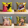 POP ART BANG WOW BOOM POW Throw Pillow Case For 45x45cm 55x55cm 30x30cm Square Car Pillowcase Home Bedchamber Decor Gift