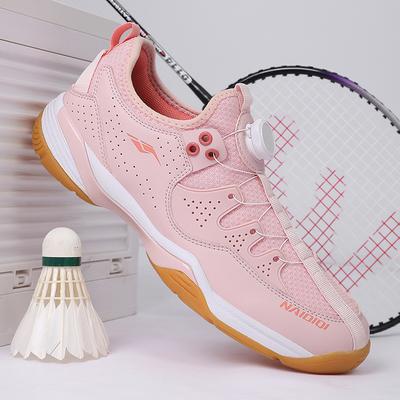 Fashion Pink Badminton Shoes Women Men High Quality Knob Women's Table Tennis Shoes Outdoot Light Breathable Men's Sports Shoes
