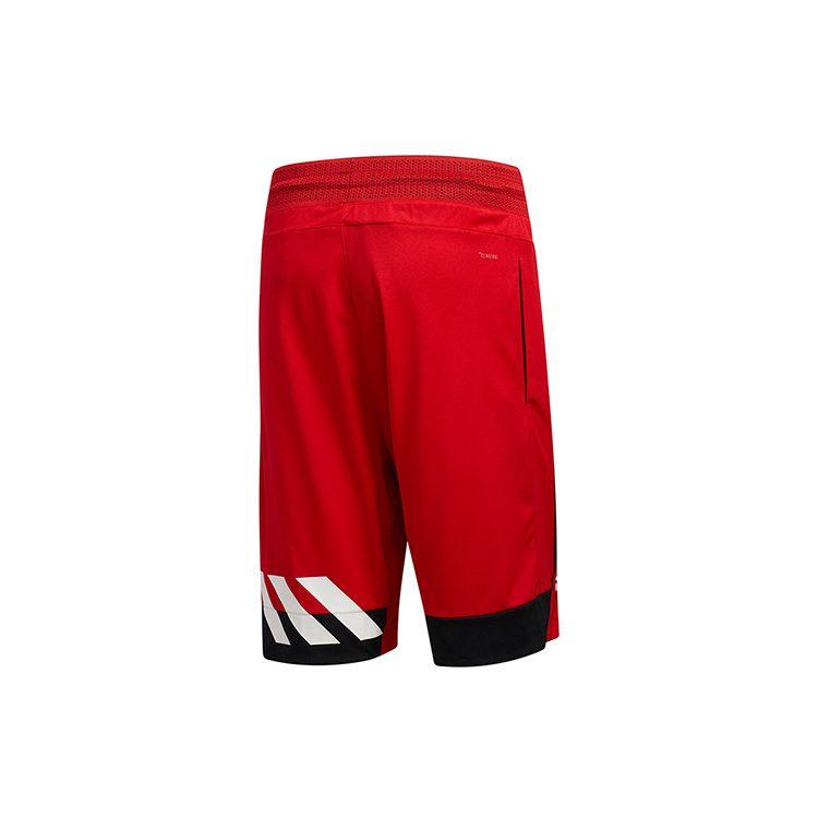 Adidas Basketball Shorts Men's Light Scarlet Moderate Straight Fit Pants ED8389