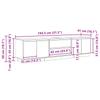 TV Stand with LED Lights White 193.5x41x50 Cm