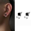 Gifts New Black Onyx 925 Silver Needle Claw Punk Earrings Fashion Jewelry MeStud Earrings Ear Studs