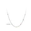 925 Sterling Silver Jewelry Rainbow Dot Beaded Necklace for Women Gifts