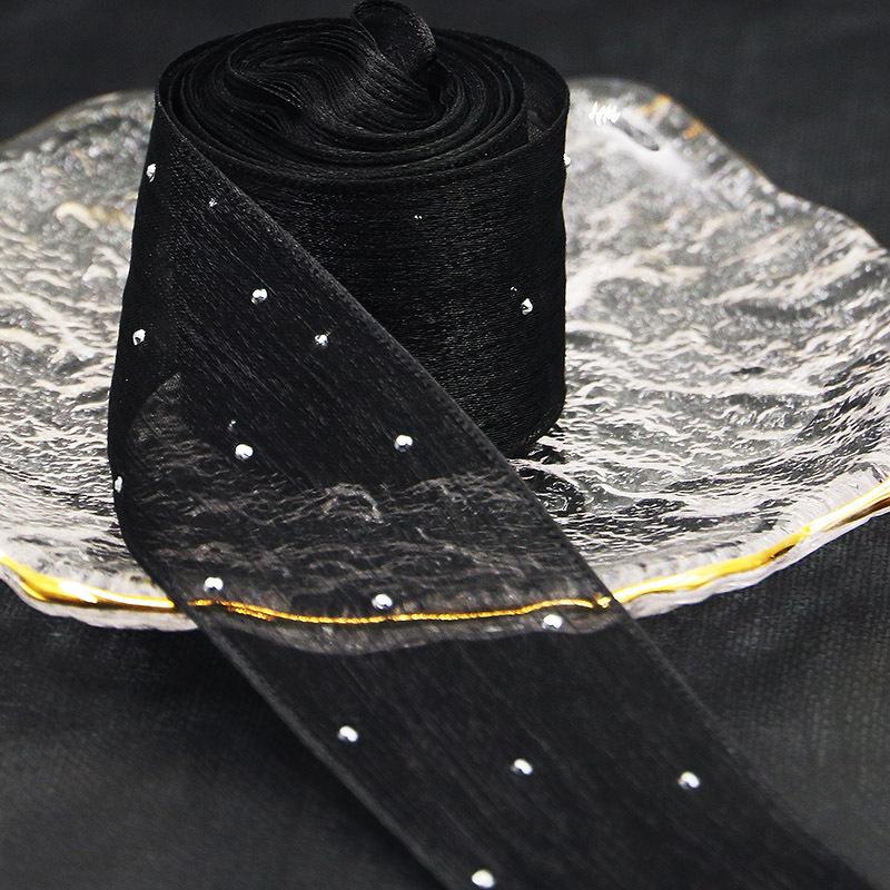 10 yardová role Jednobarevná organzová stuha s vlnitým okrajem stuha s rybím ocasem na kytici dárků Balení Dekorace na svatbu