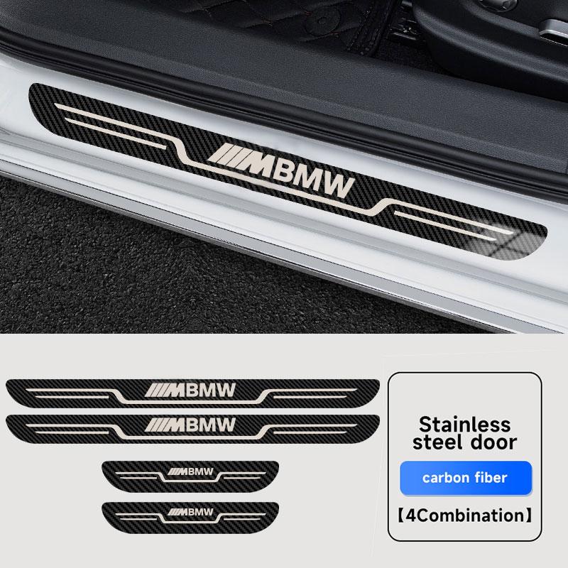 Stainless Steel Car Door Sill Scuff Plate For BMW M M3 M5 X1 X3 X5 X6 E90 E91 E92 E93 M3 E60 Anti-Scratch Seal Tang Protection