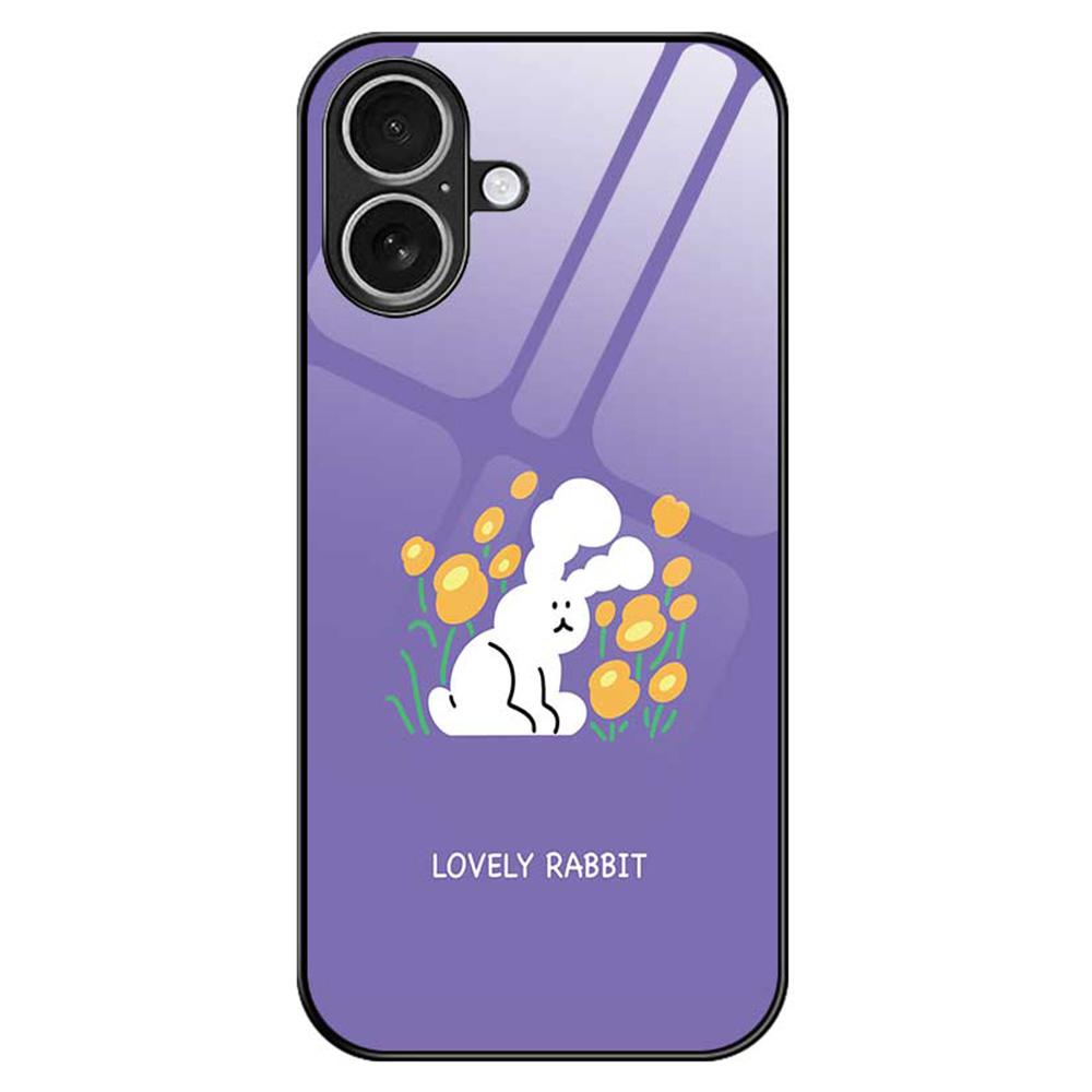 For iPhone 17 Case PC TPU Tempered Glass Pattern Printing Anti Drop Phone Back Cover