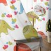 Cute Elephants In Love Pattern Sheer Curtains For Living Room Window Transparent Voile Tulle Curtain Bedroom Drapes Home Decor