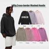 400G Retro Distressed Hooded Unisex Oversized Sweatshirt