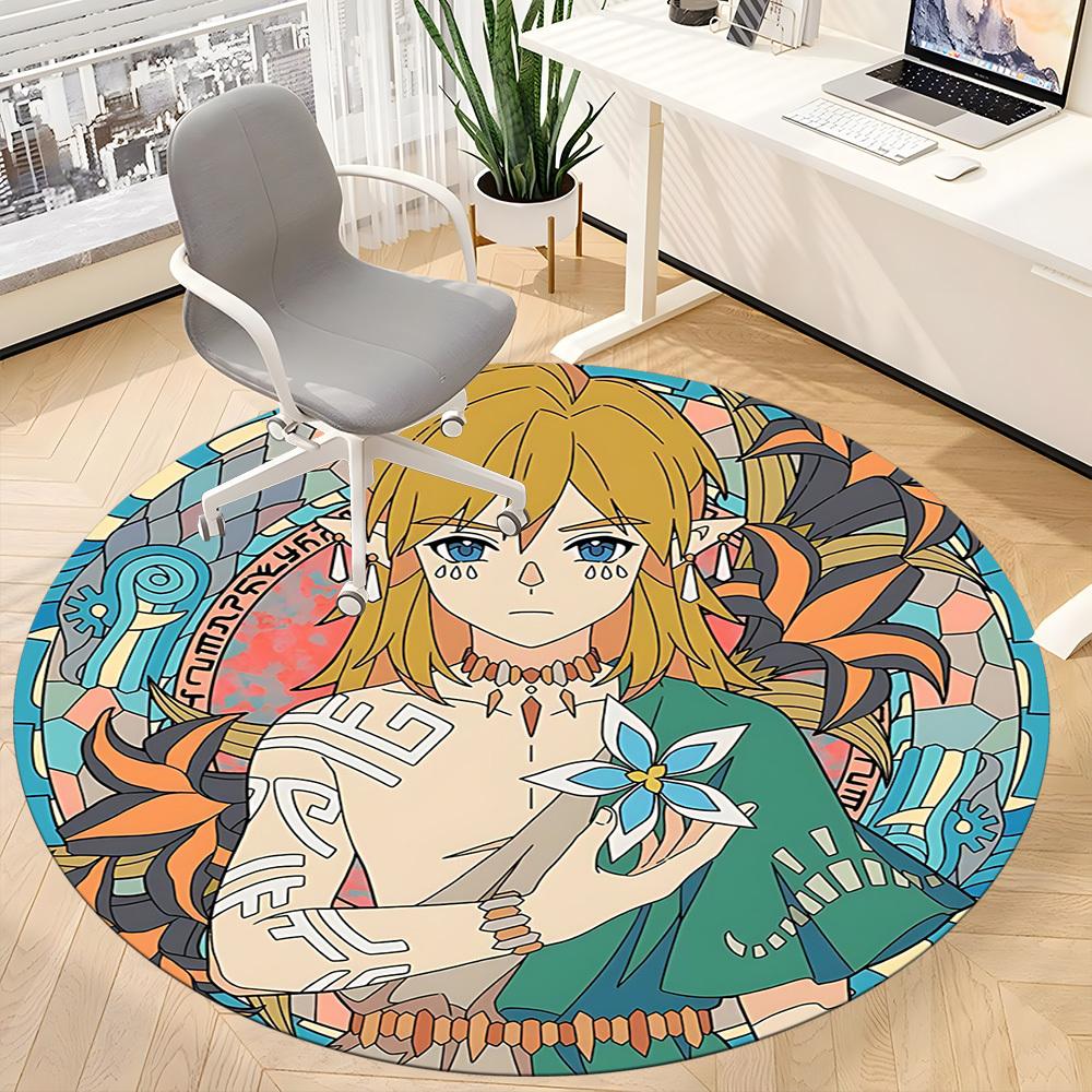 1 vnt. „The Legend of Zelda“ biuro apvalus kilimas, miegamojo, svetainės namų dekoras, kambario dekoras, biuras a1016203