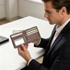 Men Slim Wallet Short ID Window Minimalist Bifold Wallet with Card Holder Wallet