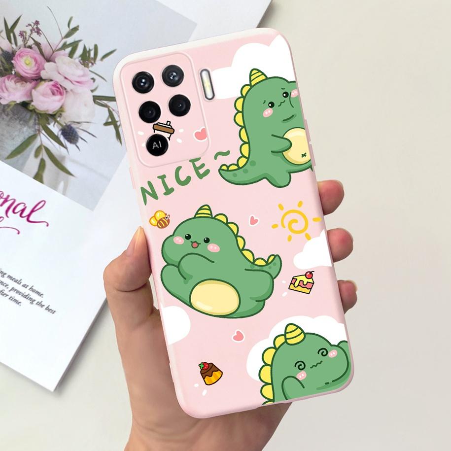 For OPPO A74 A94 Case CHP2219 CPH2203 Phone Cover Cute Duck Dinosaur Slim Matte Funda For OPPO A74 A 94 5G OPPOA74 CPH2197 Coque