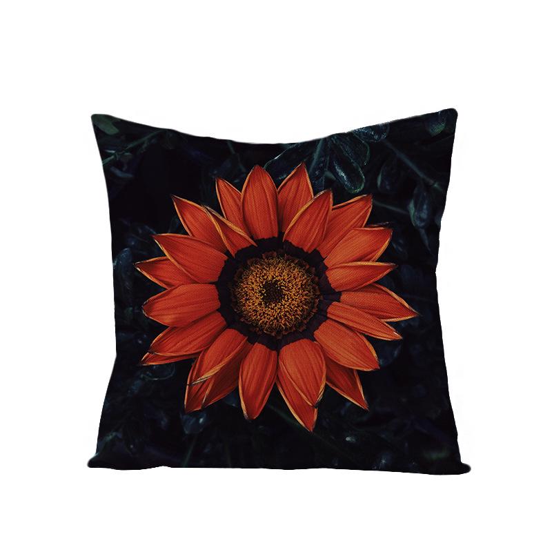 Modern Simple 3D Flower Polyester Pillow Cover for Home New Chinese Style Pillow Sofa Car Cushion Cover