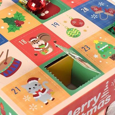 Empty Christmas Advent Calendar Boxes Kit DIY Funny Christmas SurpriseBox 24 Days Christmas Countdown Blind Case For Xmas Party