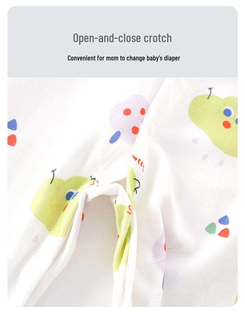 Autumn Newborn Pure Cotton Rompers: Air Conditioning Monk Clothes for Spring, Summer, and Fall