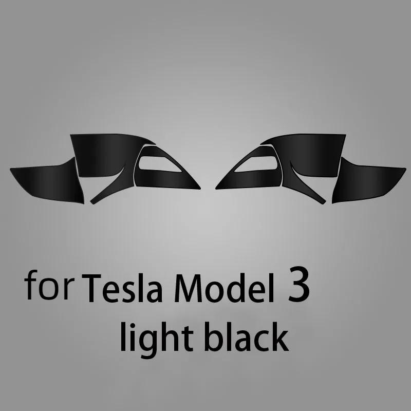 Rear Headlamp Car Styling Sticker For Tesla Model 3/S/Y Headlamps TPU Smoked Black Taillight Protector Film Accessories