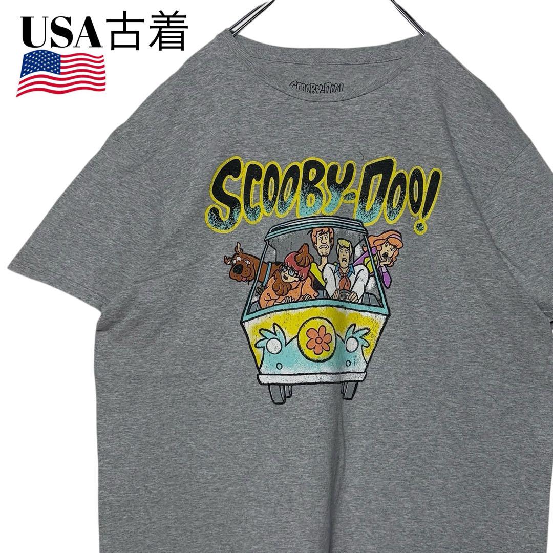 

[USED] Vintage Scooby-Doo T-shirt, gray, size L, anime character t-shirt from the USA.