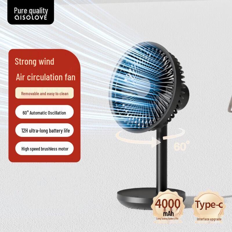

AISOLOVE F5 Portable Oscillating Desk Fan