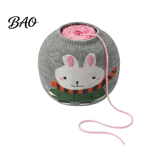 Portable Yarn Bag Ball Storage Sleeve, Cartoon Rabbit Design, Reusable Soft Fabric Handmade Craft Gift Crochet Thread Holder, Dust Proof Organizer for