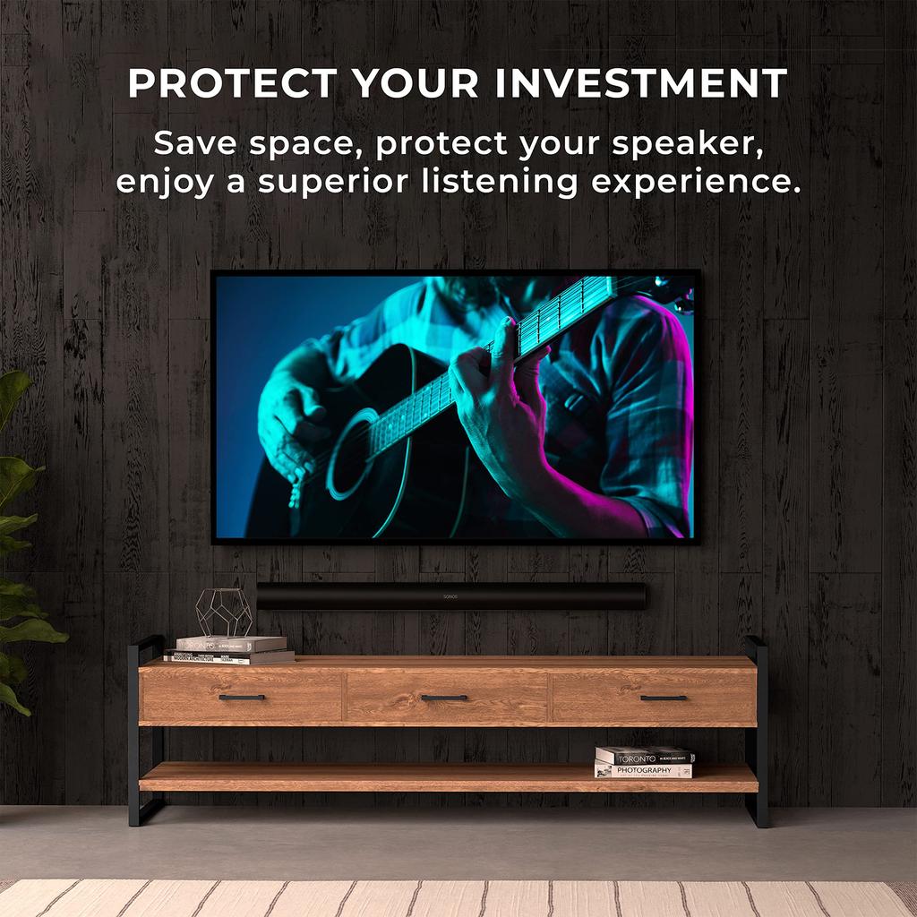 HumanCentric Wall Mount Compatible with Sonos Arc Soundbar Floating Style Mount Bracket Compatible with Sonos Arc Wall Mount Soundbar Mount for Sonos