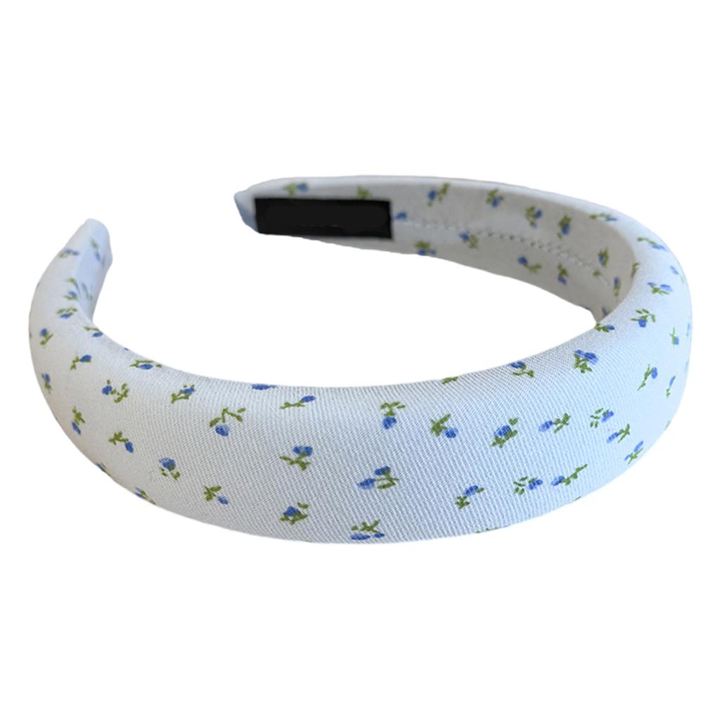 Classic Blue Tartan Sponge Headband For Women Girls Bow Hair Clip Gentle Pressure Free Design School Party Accessory