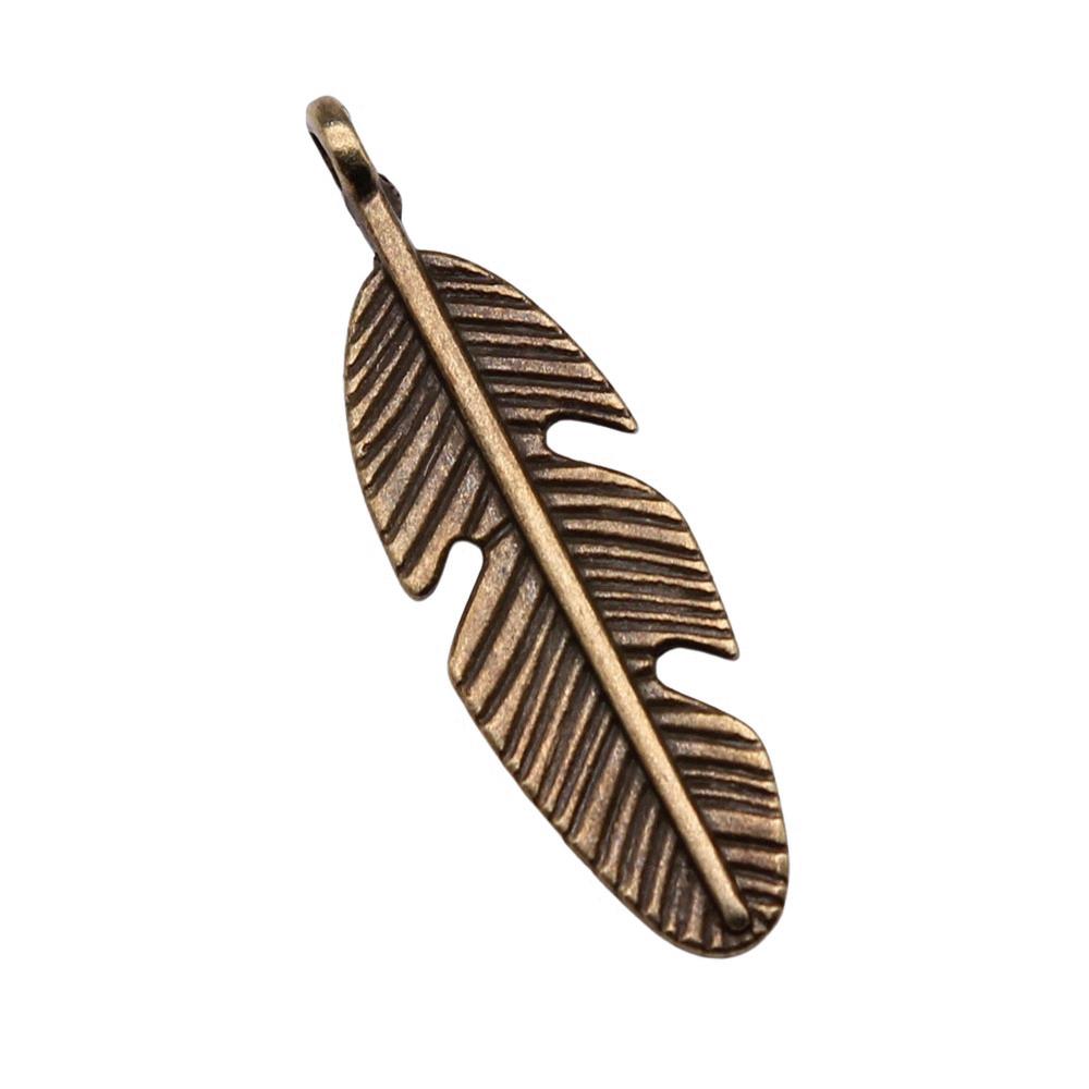 Feather Charms Multi Color Alloy Leaf Pendants For Boho Style DIY Jewelry Accessories
