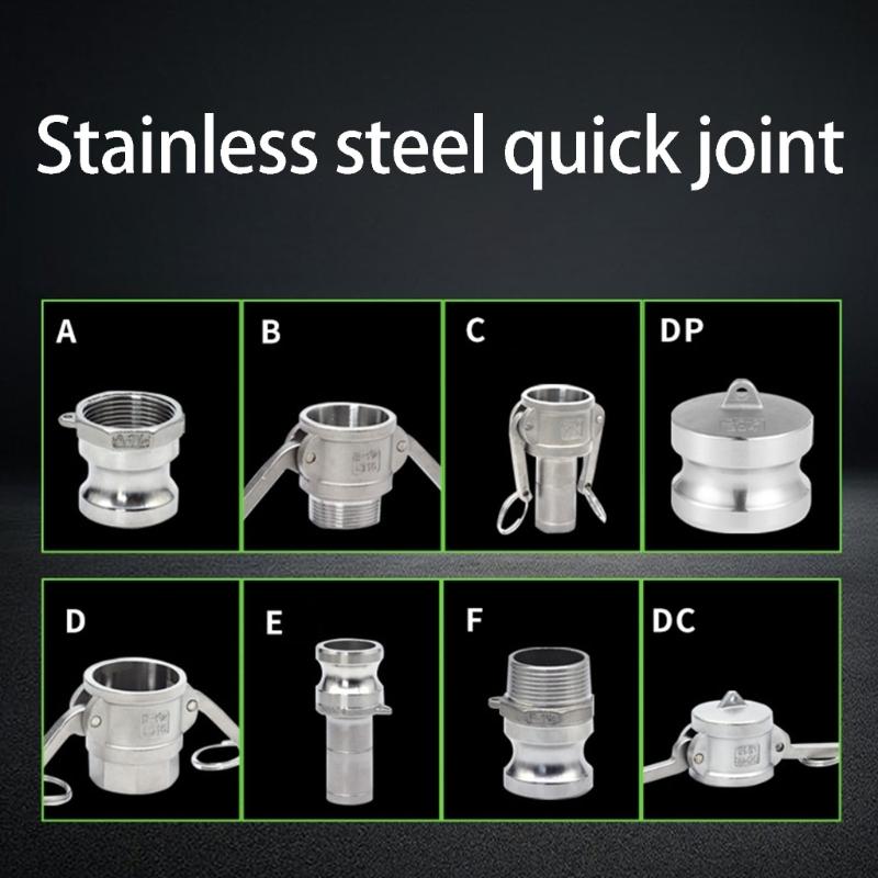 High Pressure Quick Disconnect Pipe Coupling Strong Stainless Steel Fast Connect Fitting Multipurpose for Various Applications